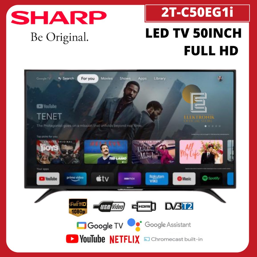Jual SHARP LED TV 50inch 2T-C50EG1I / Led 50EG1I | Shopee Indonesia