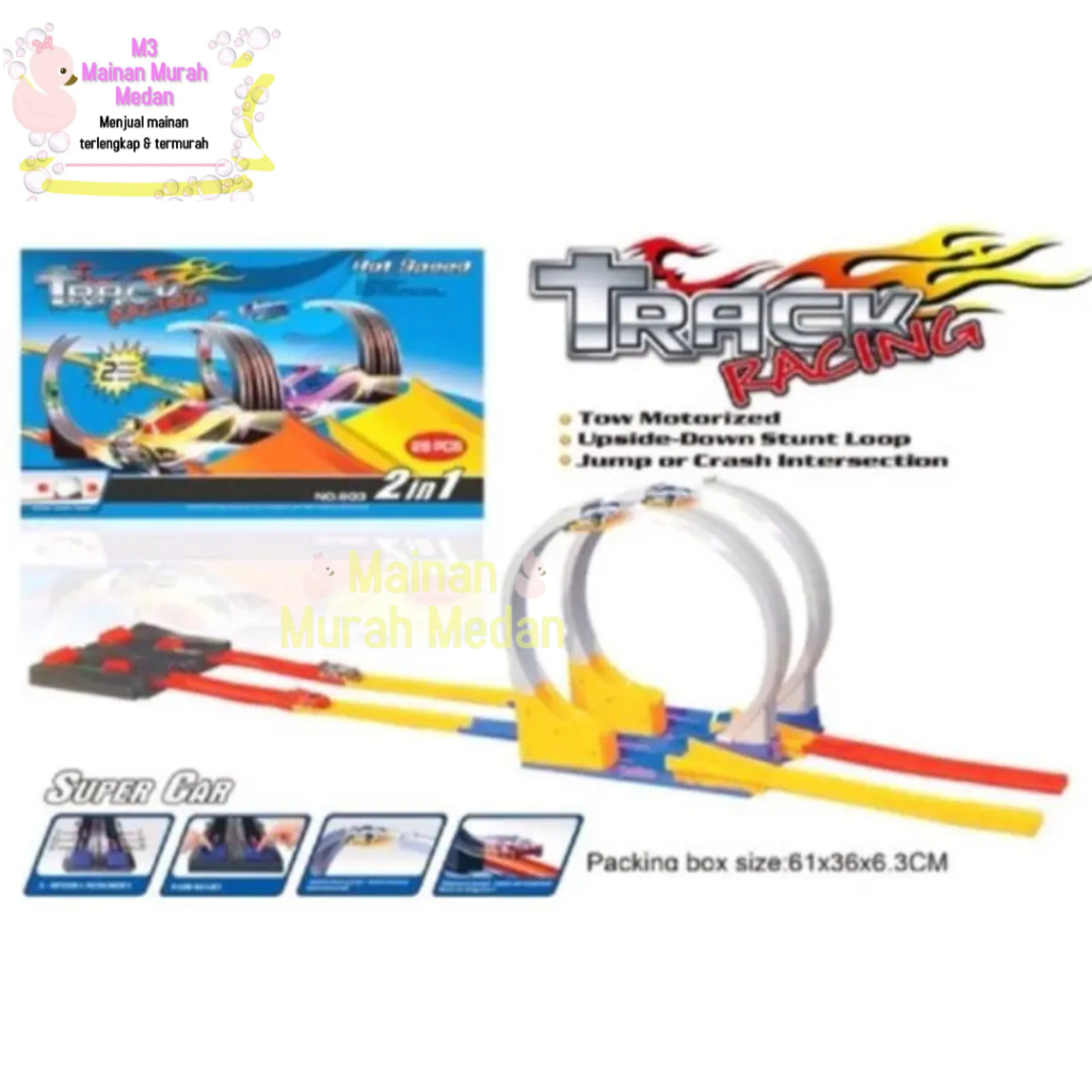 Jual M3 - Track Racing Mainan Anak Lintasan Balap Diecast Mobil Mobilan ...