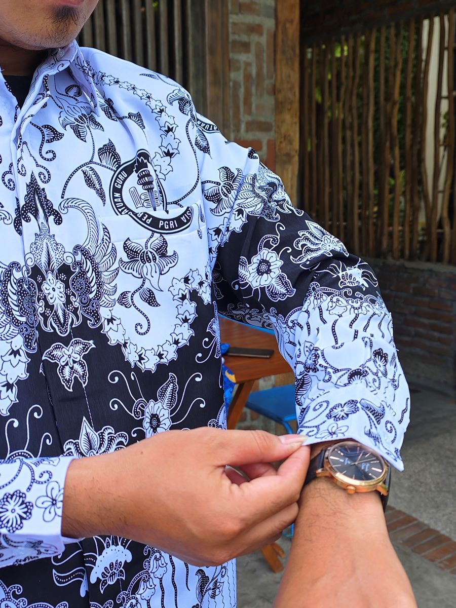 Jual SumberRejekiJeans - Baju PGRI Pria FURING Batik Seragam Guru ...