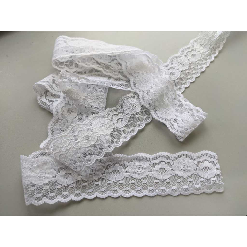 Jual Kain RENDA meteran Renda Narrow Lace 3 Warna Lebar 3,5Cm | Code ...