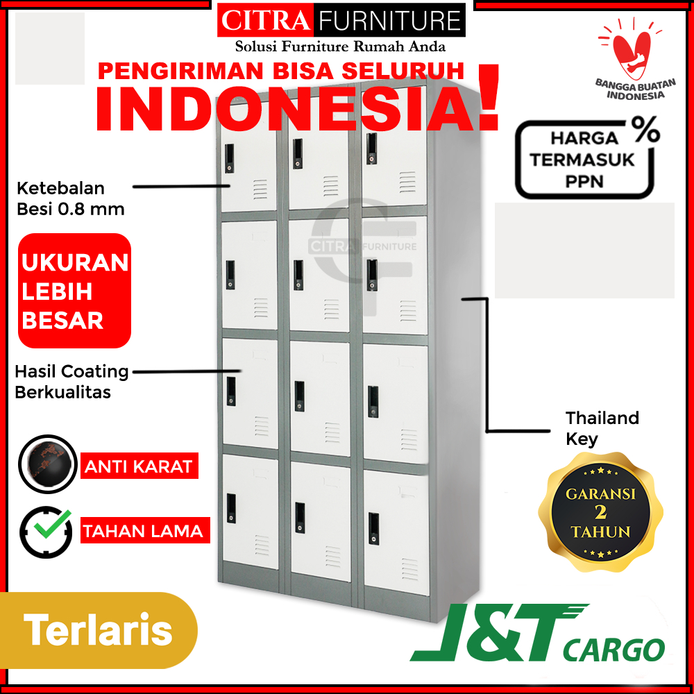 Jual New Lemari Loker Besi Pintu Locker Kantor Dokumen File Arsip V S T Shopee Indonesia