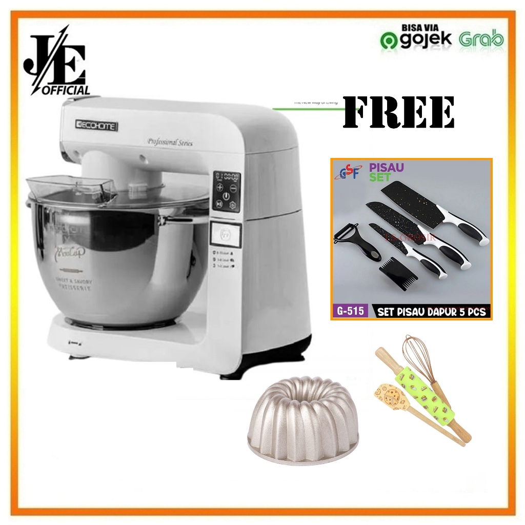 Jual Stand Mixer Heavy Duty Ecohome Esm 999 Pro Kapasitas 8 Liter