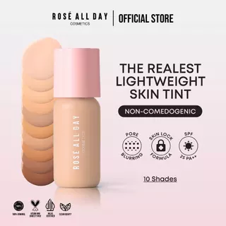 [OLD PACKAGING] Rosé All Day The Realest Lightweight Skin Tint | Base Makeup, SPF 35 PA++, Ringan & Natural Finish
