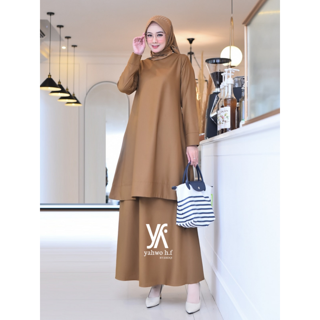 Jual SETELAN ROK TUNIK PNS WANITA WARNA KHAKI/BAJU KURUNG MALAY/SERAGAM ...
