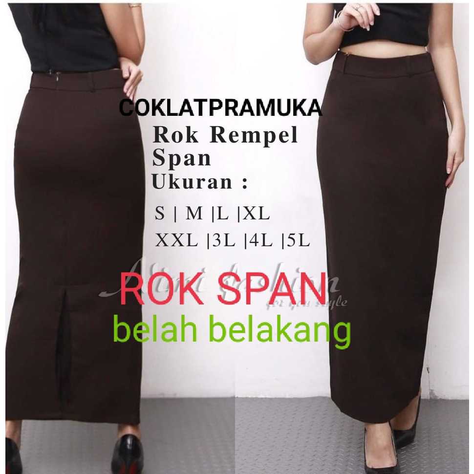 Jual ROK HITAM//MAKSI PRAMUKA GURU//MODEL REMPEL BELAKANG KAIN TWIS ...