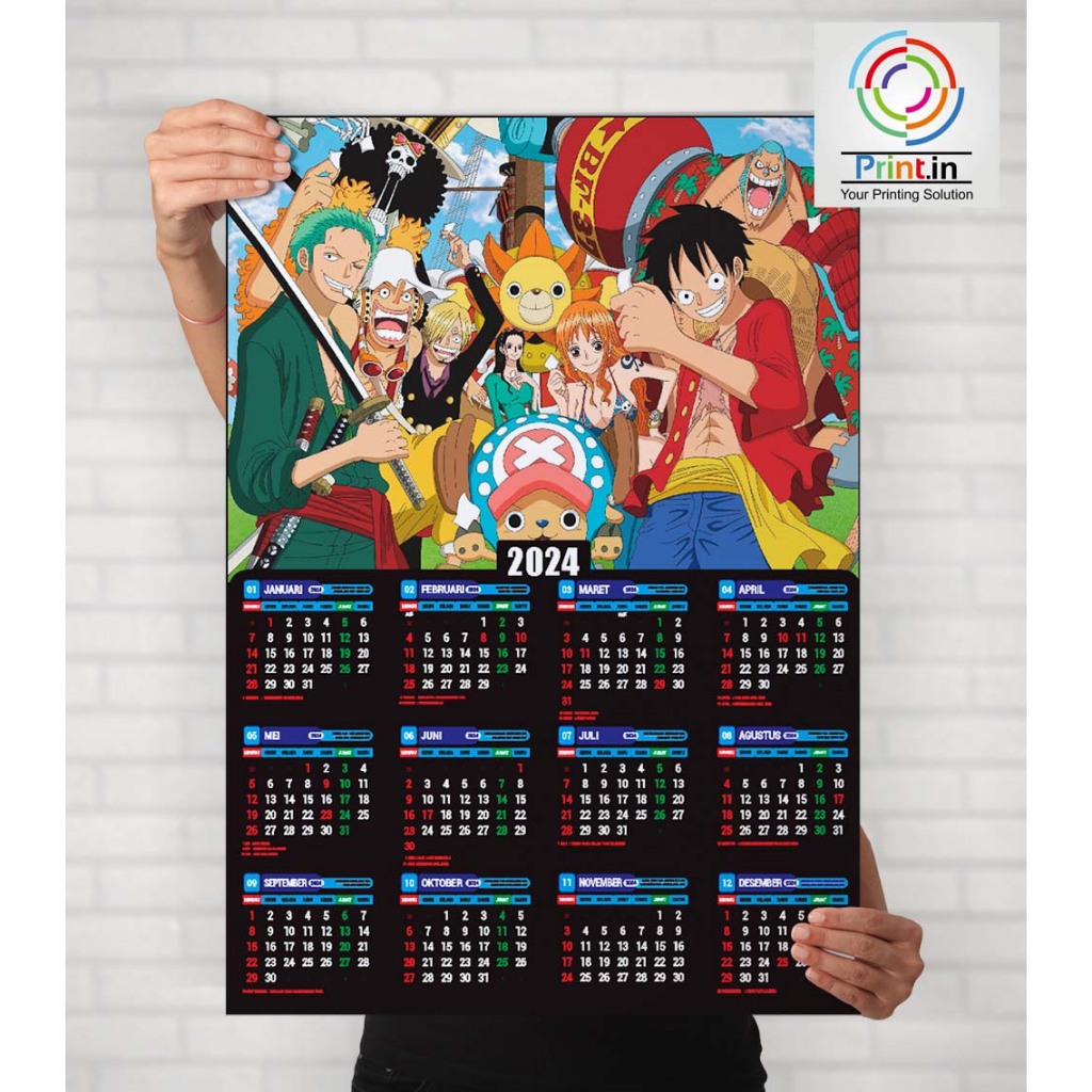 Jual Kalender 2024 Full 12 Bulan One Piece Fishman Island Shopee