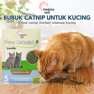 Pawsitive VIbes Bubuk Catnip untuk Kucing | Pure Mint Powder | Catmint Catnip | Cat Nip Powder