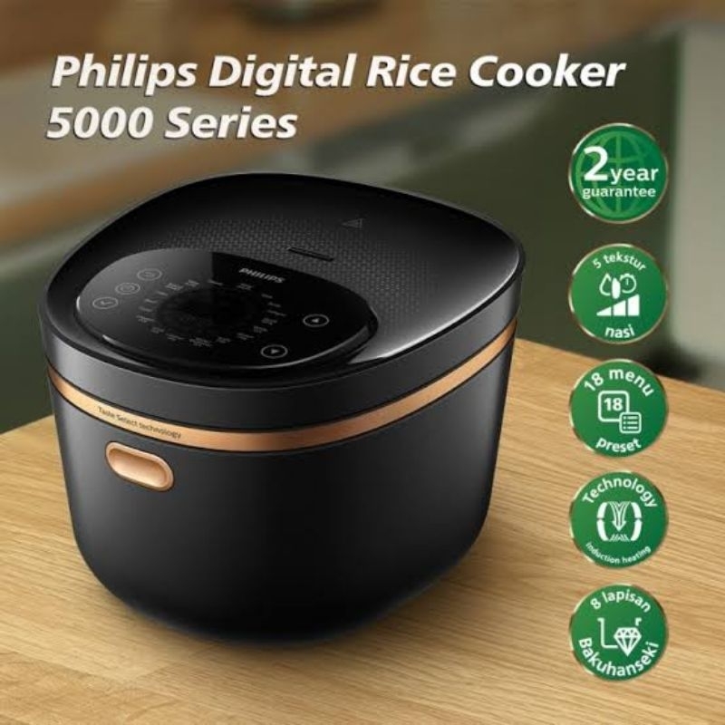 Jual Philips Digital Rice Cooker 1.5L 5000 Series HD4539 - Induction ...