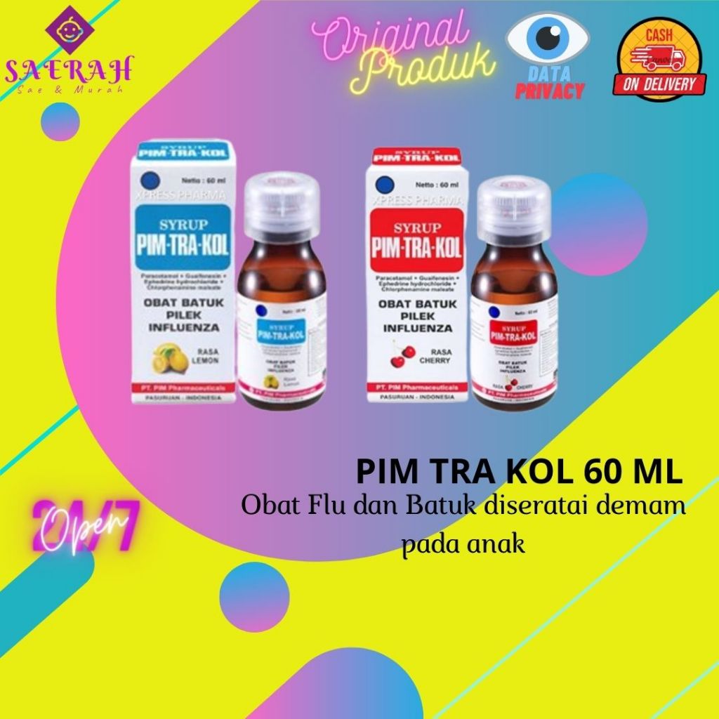 Jual Pimtrakol Sirup 60 ml | Pimtrakol Cherry | Pimtrakol Lemon | Batuk ...