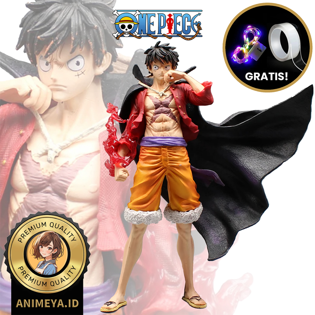Jual ACTION FIGURE ONE PIECE MONKEY D. LUFFY JUBAH HITAM HAKI FIST ...