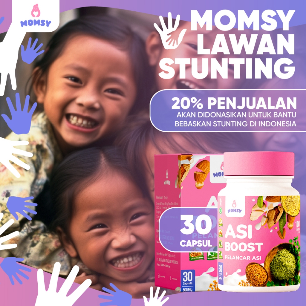 Jual MOMSY LAWAN STUNTING | ASI Booster MOMSY 30 Kapsul BPOM, Halal ...