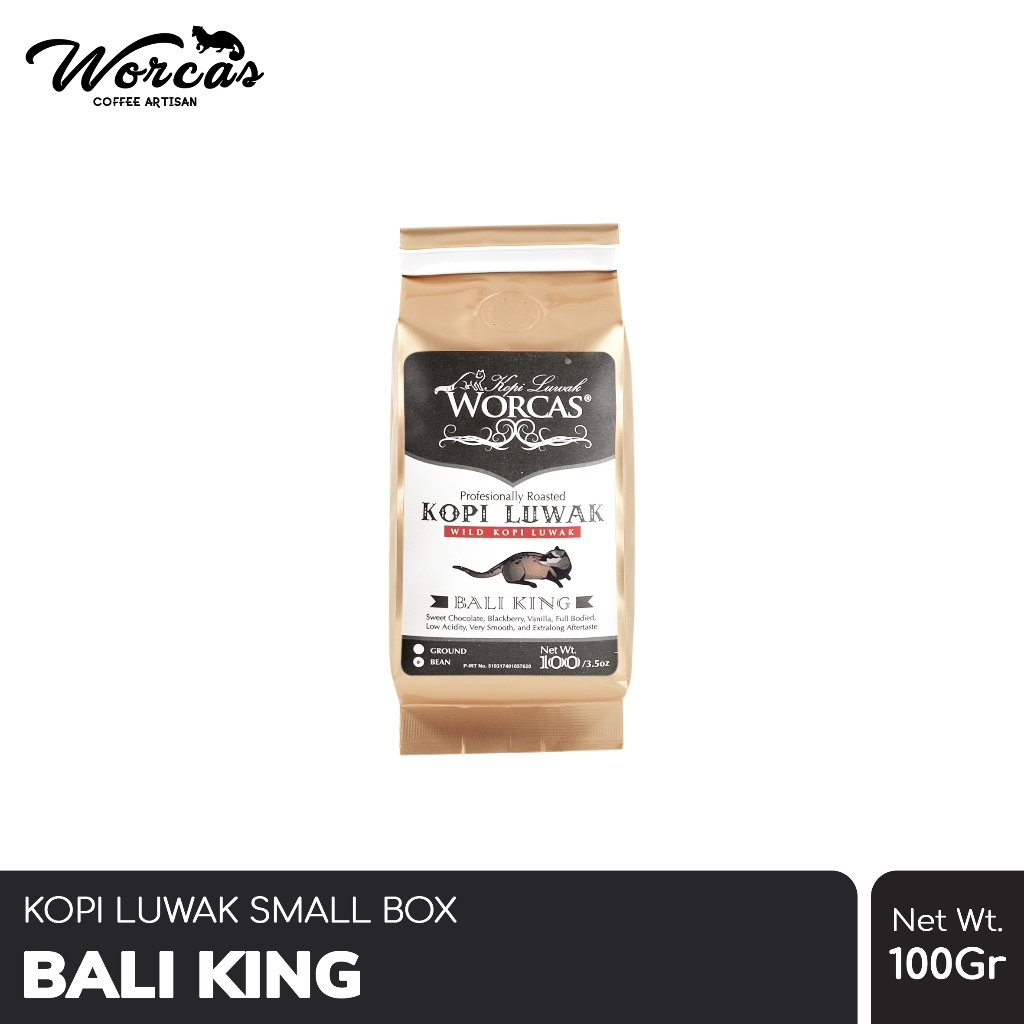 Jual WORCAS Kopi Luwak Liar Bali King 100gr - Small Box | Shopee