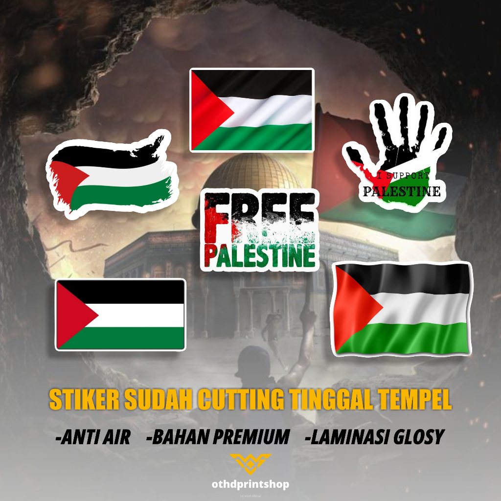 Jual Stiker Pack Bendera Free Palestine Stiker Bendera Palestina Bahan ...