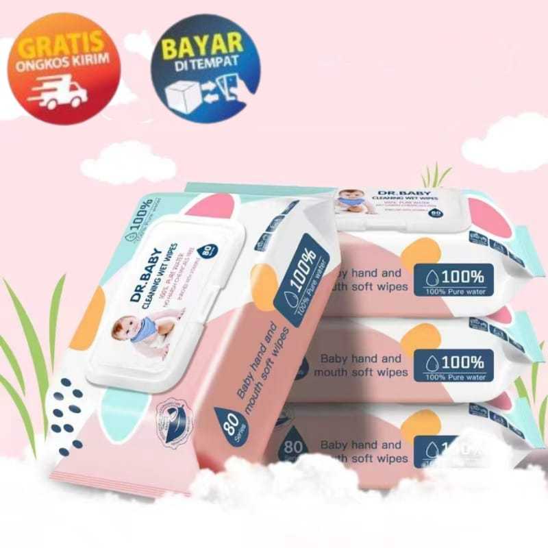 Jual KP144 TISU BASAH BAYI ISI 80 LEMBAR TISSUE BASAH BABY MURAH BABY