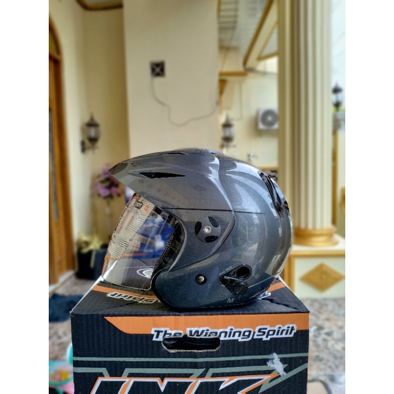 Jual HELM INK CX25 ALL GREY DAN GUNMET LUBANG KUNCI | Shopee Indonesia