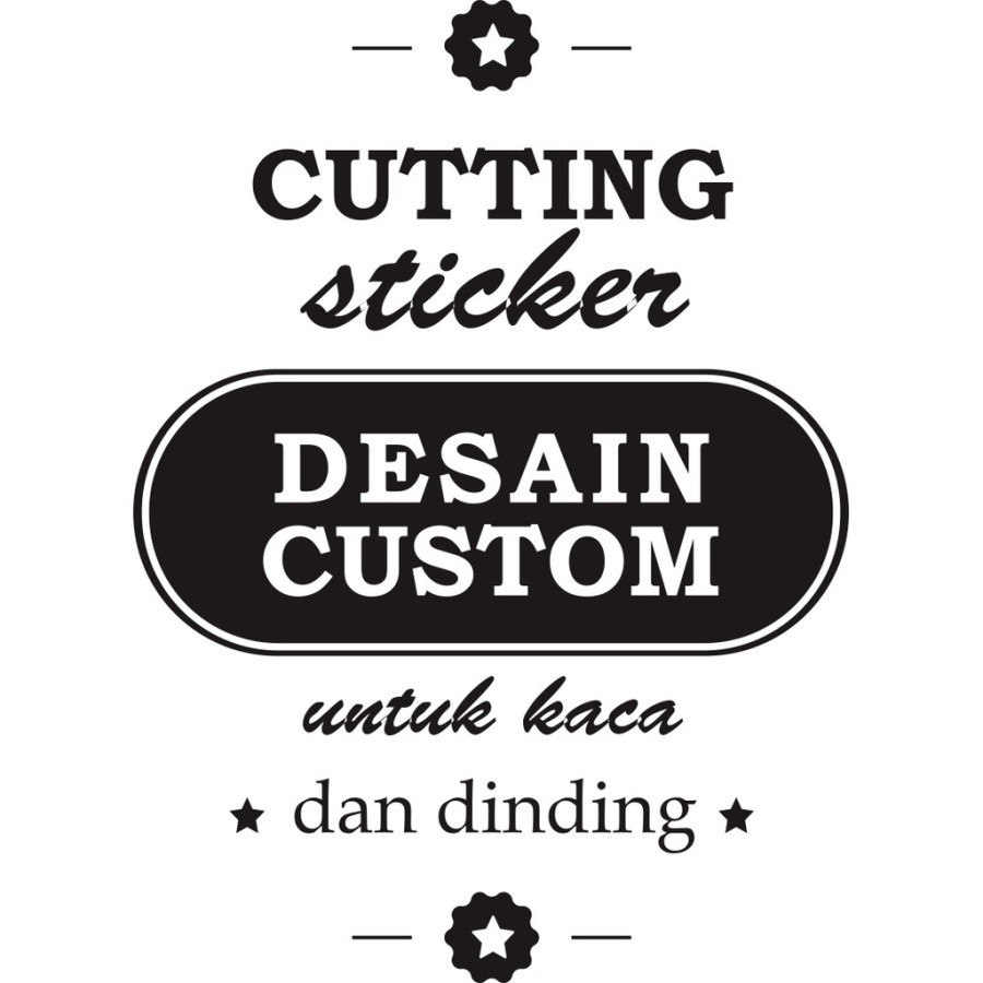 Jual Custom Cutting Sticker Stiker Dinding Kaca Kantor Usaha Toko Kafe ...