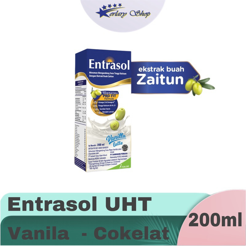 Jual Entrasol UHT 200ml vanila - cokelat | Shopee Indonesia