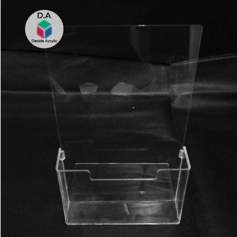 Jual Decide Acrylic Akrilik Display Rak Holder Tempat Brosur Flyer ...