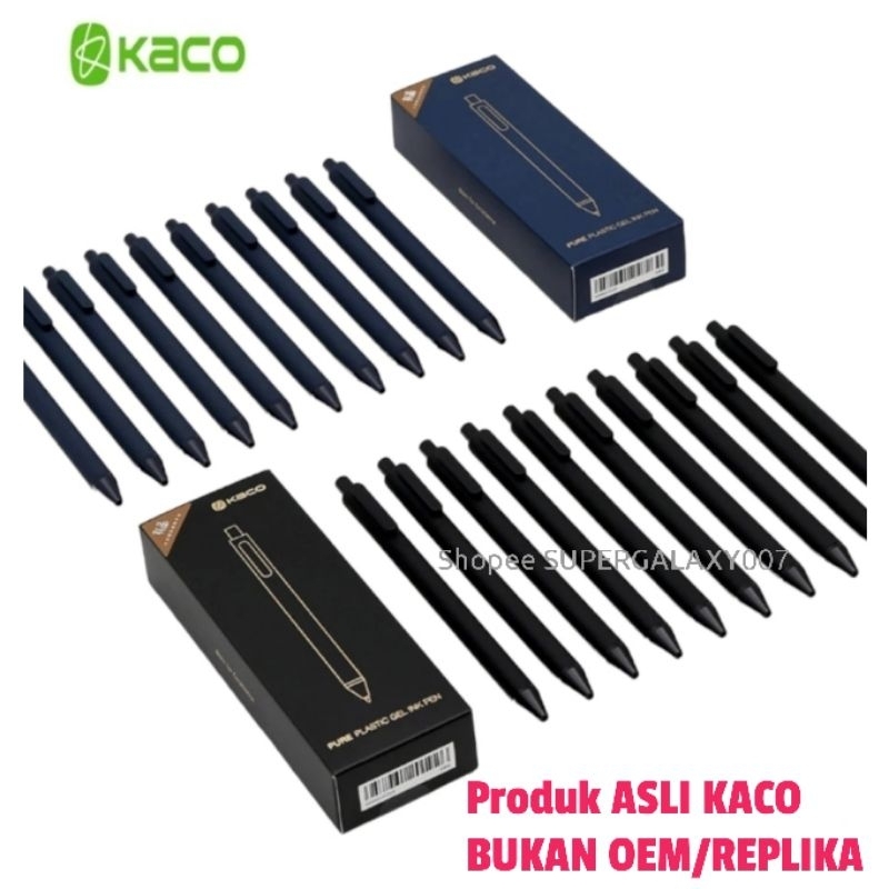 Jual Original Kacogreen Gel Ink Pen Pulpen hitam TINTA HITAM ATK Kaco