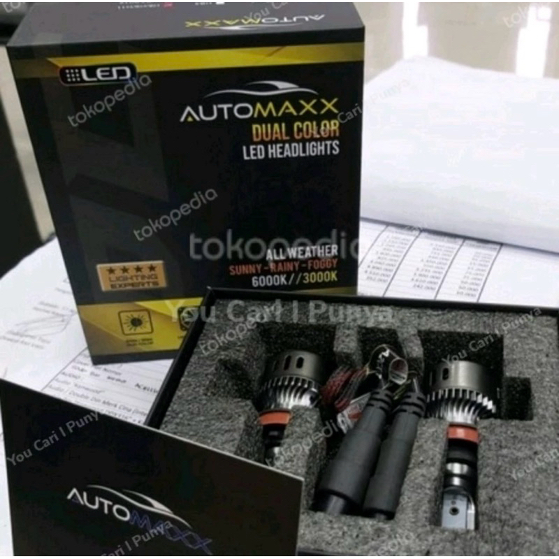 Jual Led Mobil H11 Automaxx H11 dua warna Putih Kuning Shopee Indonesia
