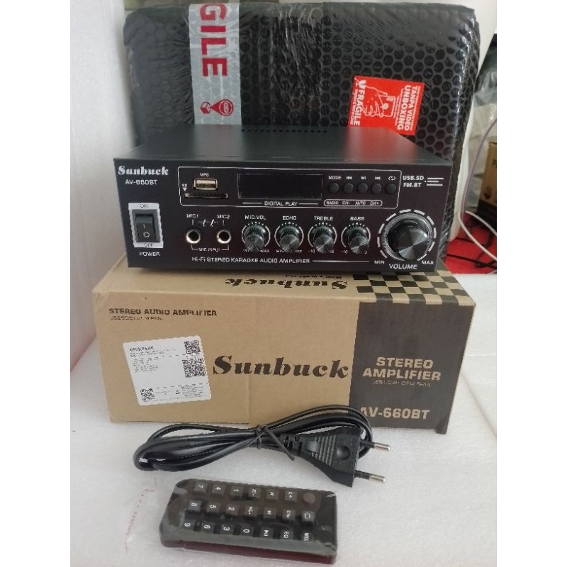 Jual AMPLIFIER AV 660 BT SUNBUCK 1200-2000W PMPO BLUETOOTH | Shopee ...