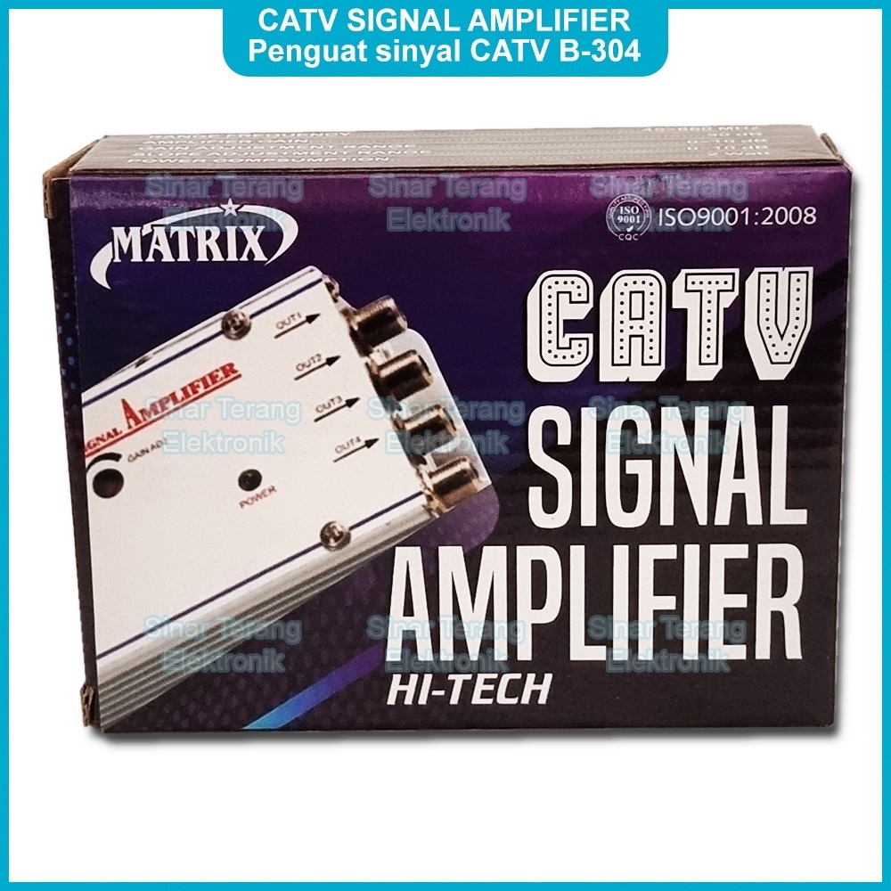 Jual CATV Signal Amplifier Matrix Penguat Sinyal TV UHF VHF 4 cabang ...