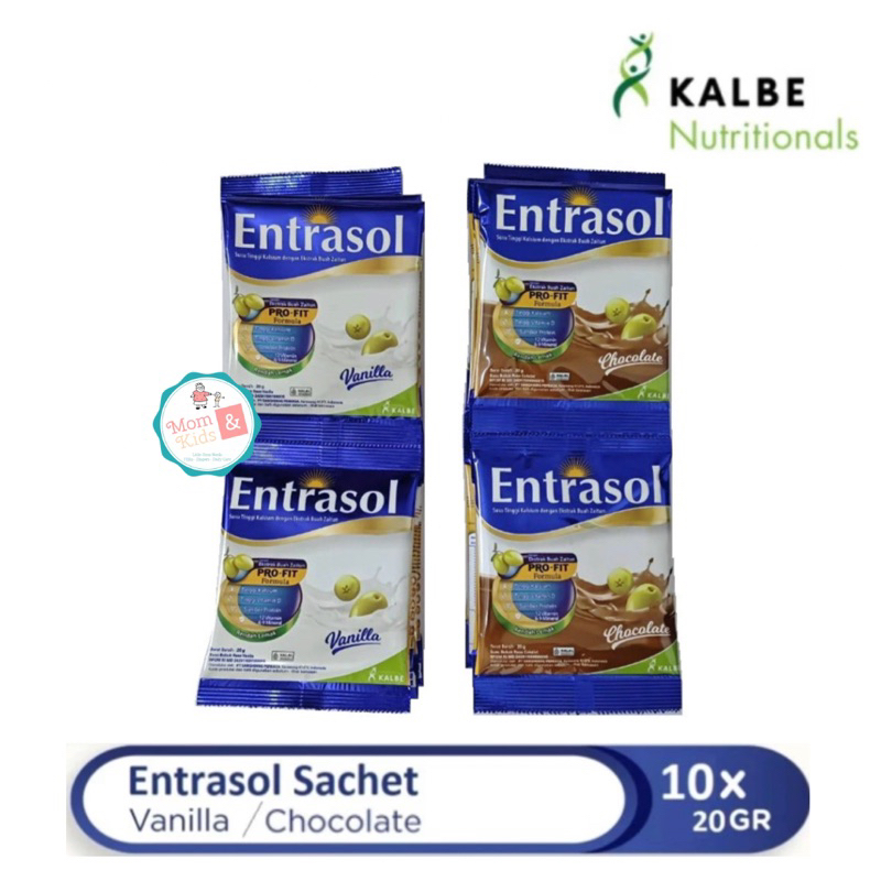 Jual ENTRASOL SACHET RENCENG VANILA COKLAT 10 x 20g | ENTRASOL KEMASAN ...