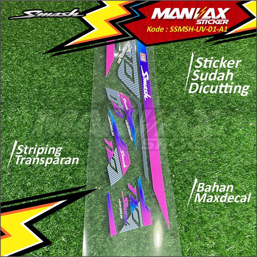 Jual Striping Stiker Suzuki Smash Custom Rainbow Stiker