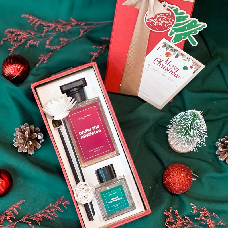 Jual CHRISTMAS REED DIFFUSER GIFT SET HAMPERS Bingkisan Kado Natal