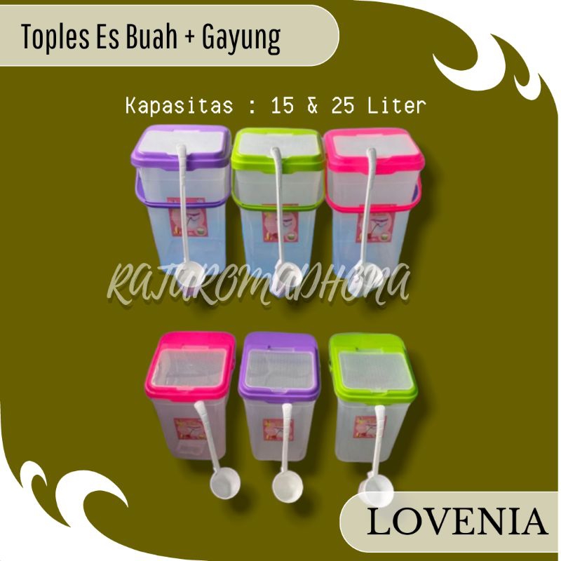 Jual Lovenia Toples Es Buah Gayung 15 Liter 25 Liter Aquarium Es Kelapa Toples Es 5719