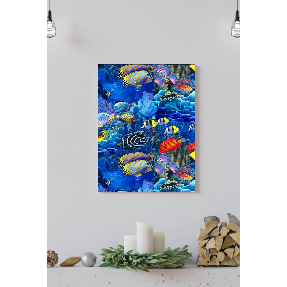 Jual BOMAL....WELLDECOR HIASAN DINDING DEKORASI RUMAH MOTIF BAWAH LAUT