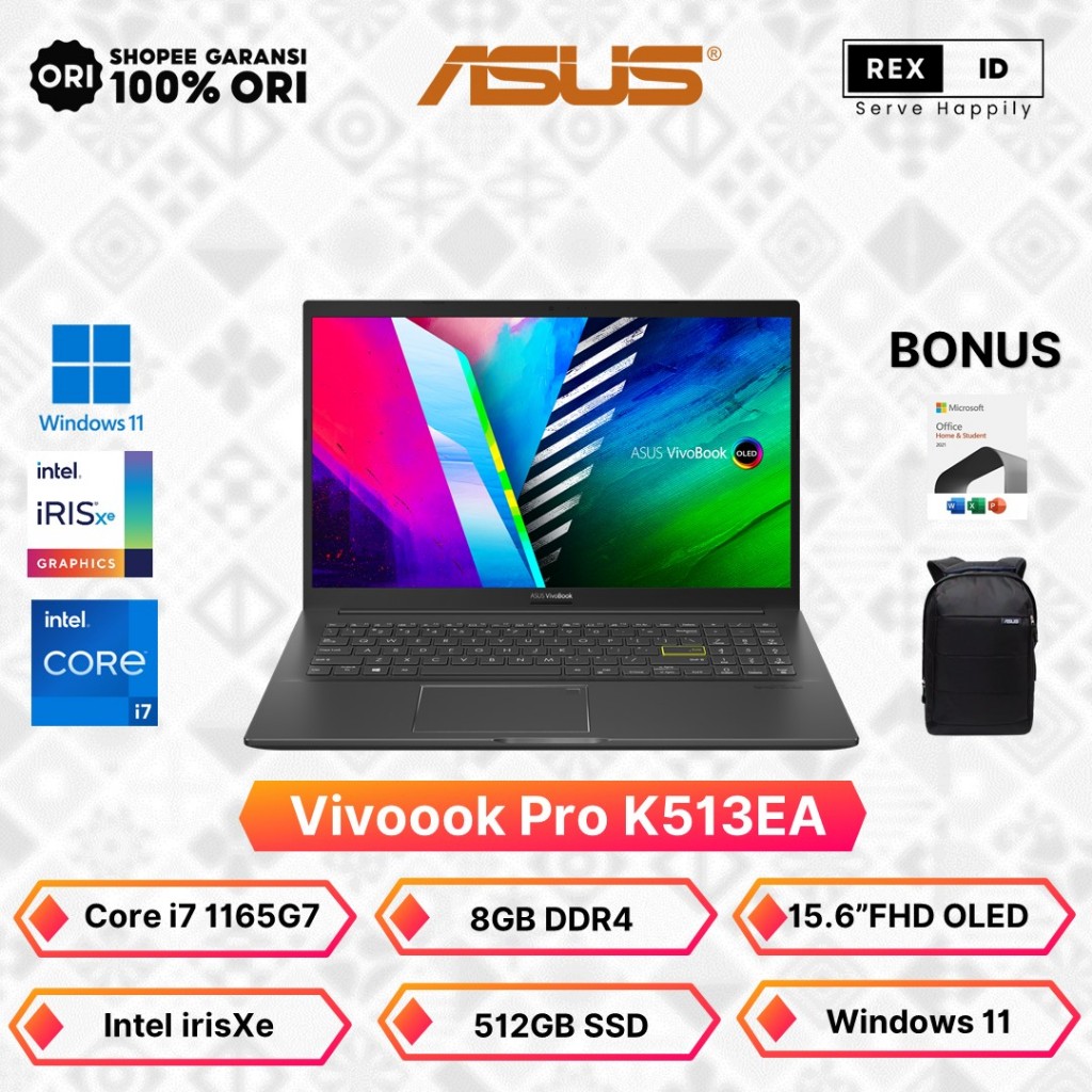 Jual Asus Vivobook Oled K Ea Corei I G Gb Gb Fhd