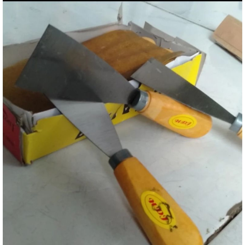 Jual scraper stainless gagang kayu murah dan awet/kape cat/kapi gagang ...