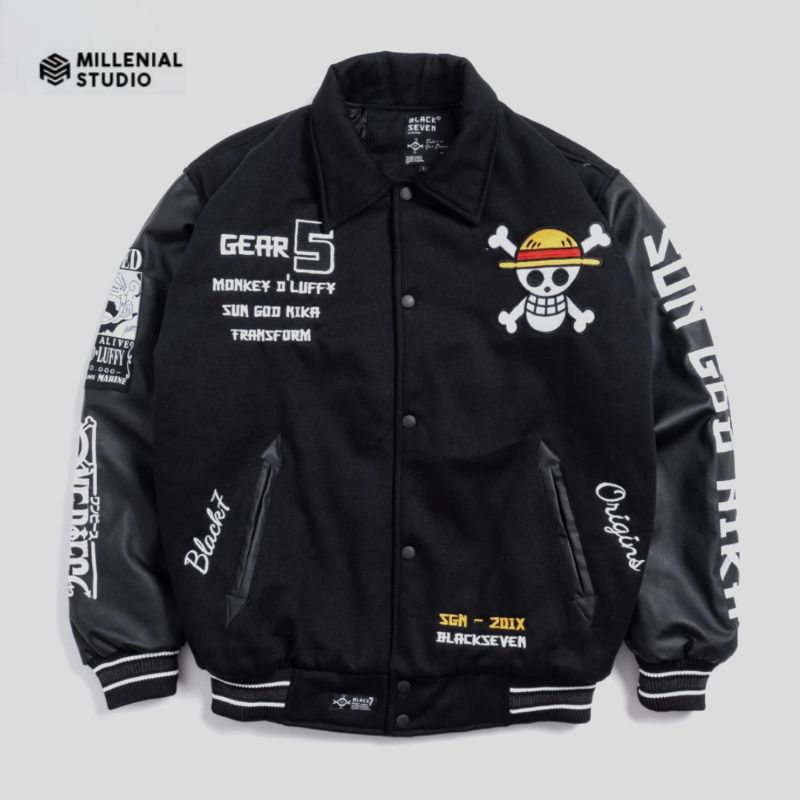 Baseball Jacket One Piece Jacket Monkey Luffy One Piece Varsity