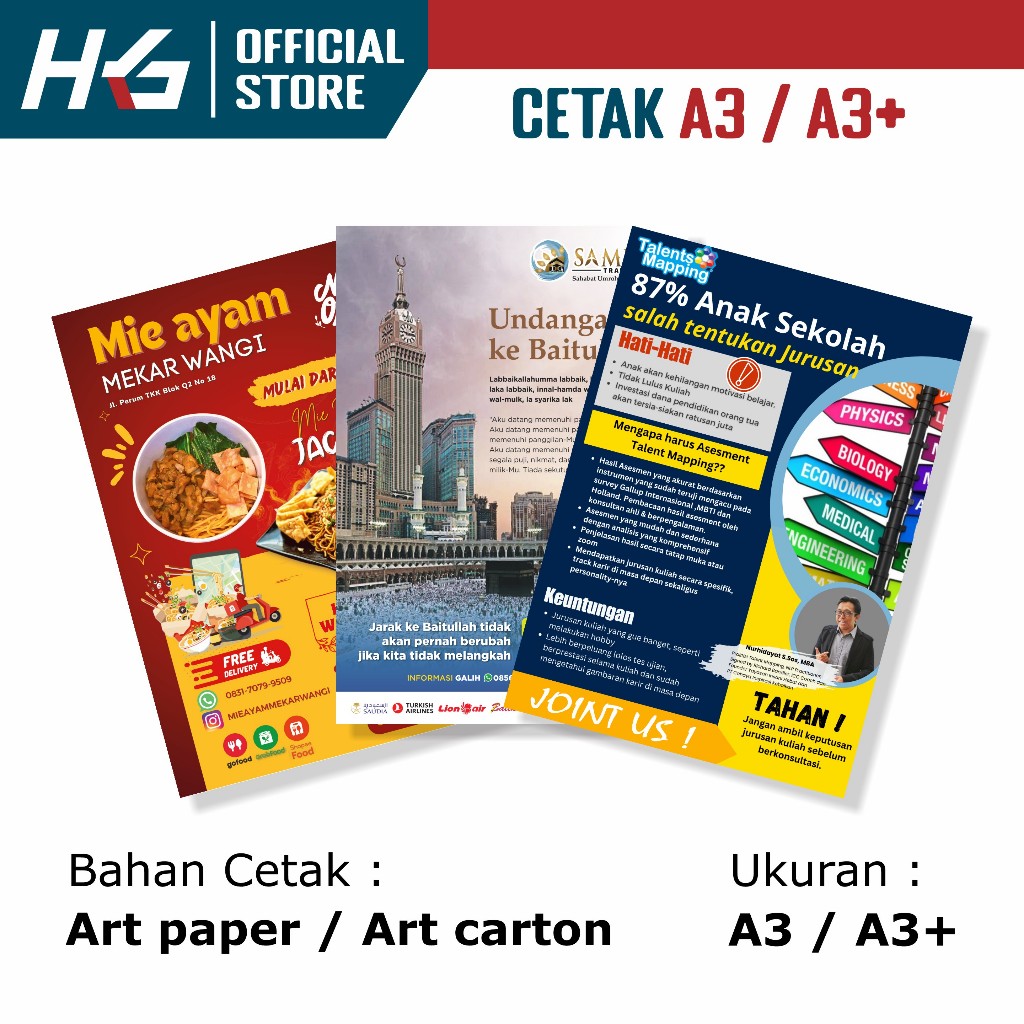 Jual Cetak Poster Art Paper Art Carton Ukuran A6 A5 A4 A3 A3 Full Warna Shopee Indonesia 5229