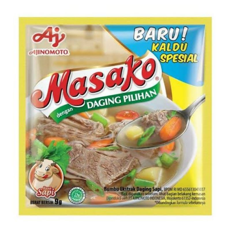 Jual SSG MASAKO BUMBU PENYEDAP RASA 8.5gr MASAKO AYAM SAPI RENCENG( isi ...