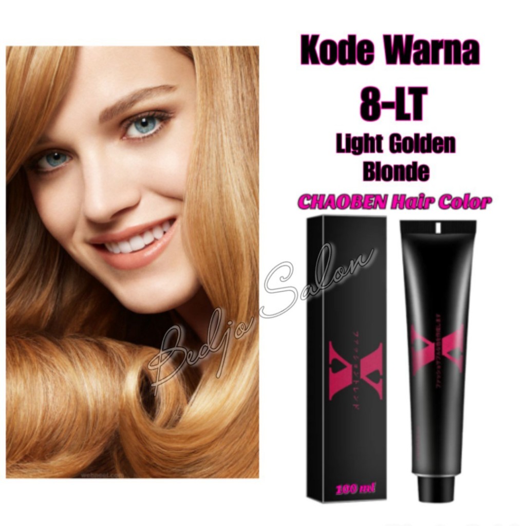 Jual KODE 8-LT LIGHT GOLDEN BLONDE CHAOBEN Japan Hair Color Cream Cat ...