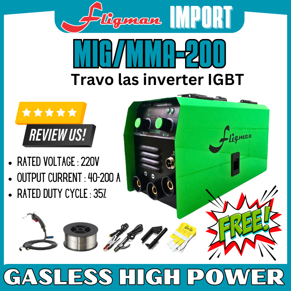 Jual Original Mesin Las Mig Tanpa Gas Travo Las Listrik Inverter Igbt Mig Gasless Shopee