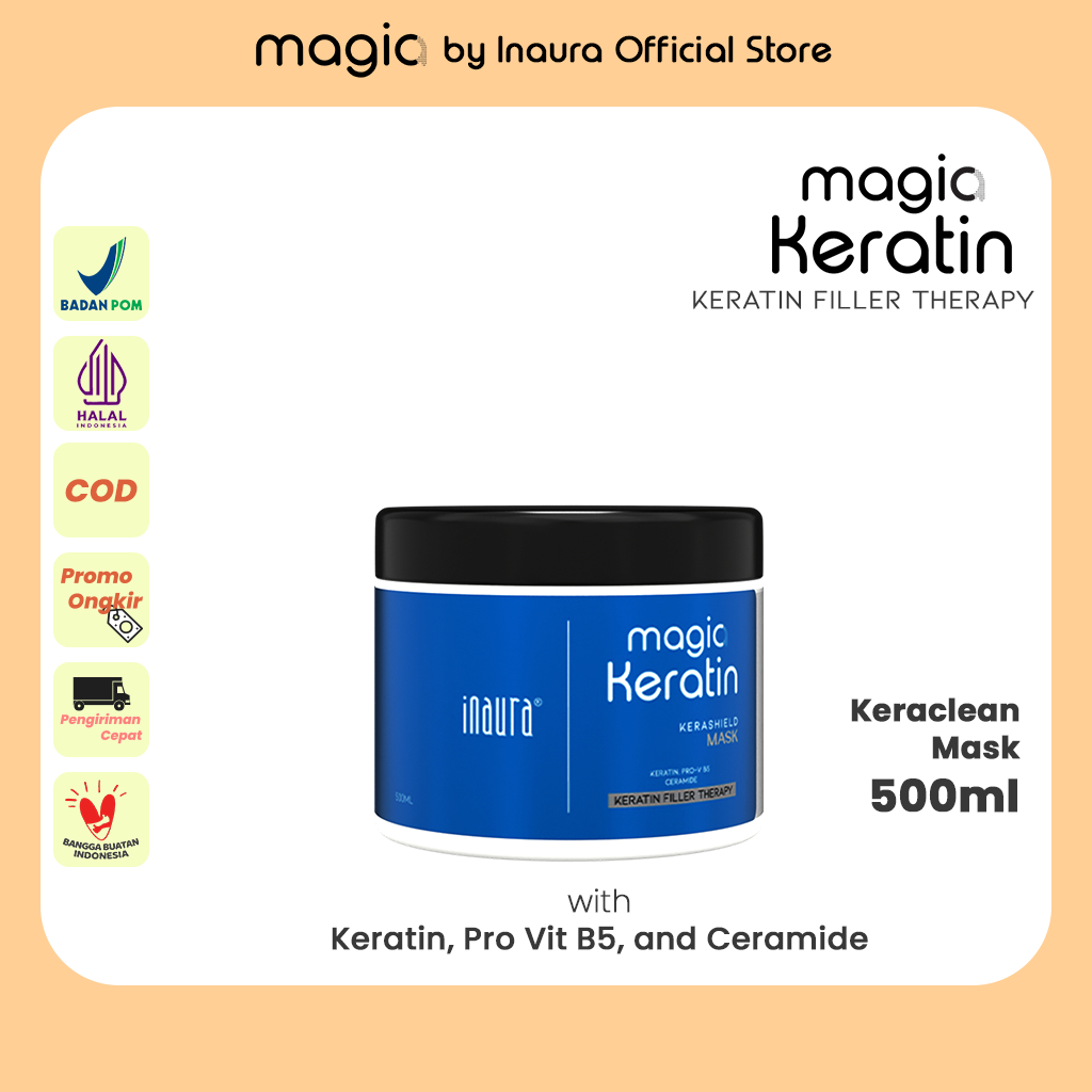 Jual KERATIN MASKER RAMBUT | MAGIA KERATIN KERASHIELD HAIR MASK 500ML ...