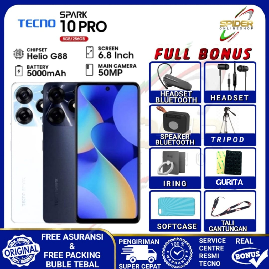 Jual TECNO SPARK 10 PRO RAM 8+8GB/128GB | 8+8GB/256GB GARANSI RESMI ...