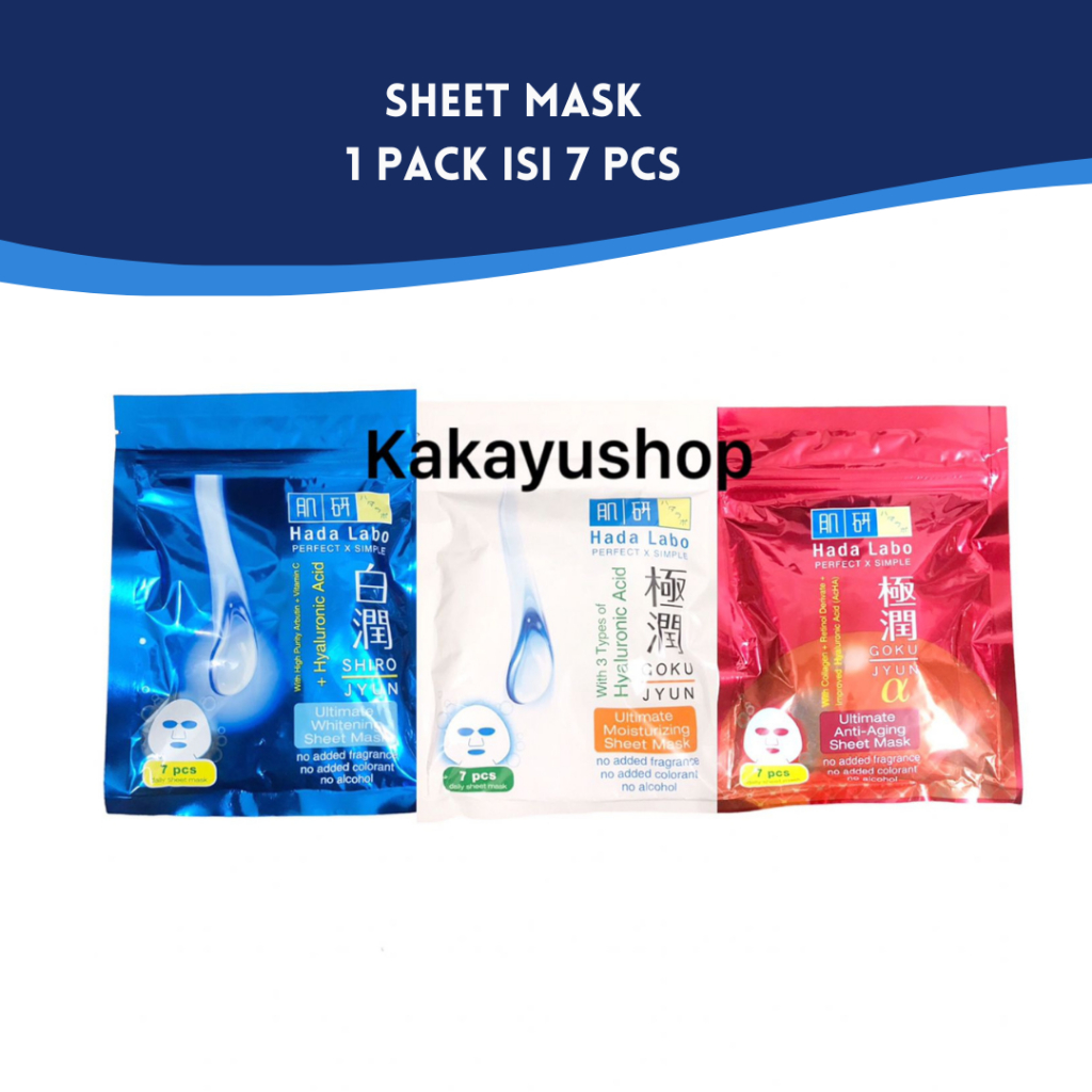 Jual HADA LABO Sheet Mask Isi 7pcs Masker Wajah Shopee Indonesia