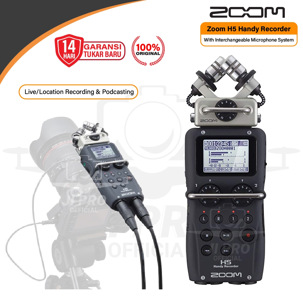 Zoom H5 Handy Recorder with Interchangeable Microphone System