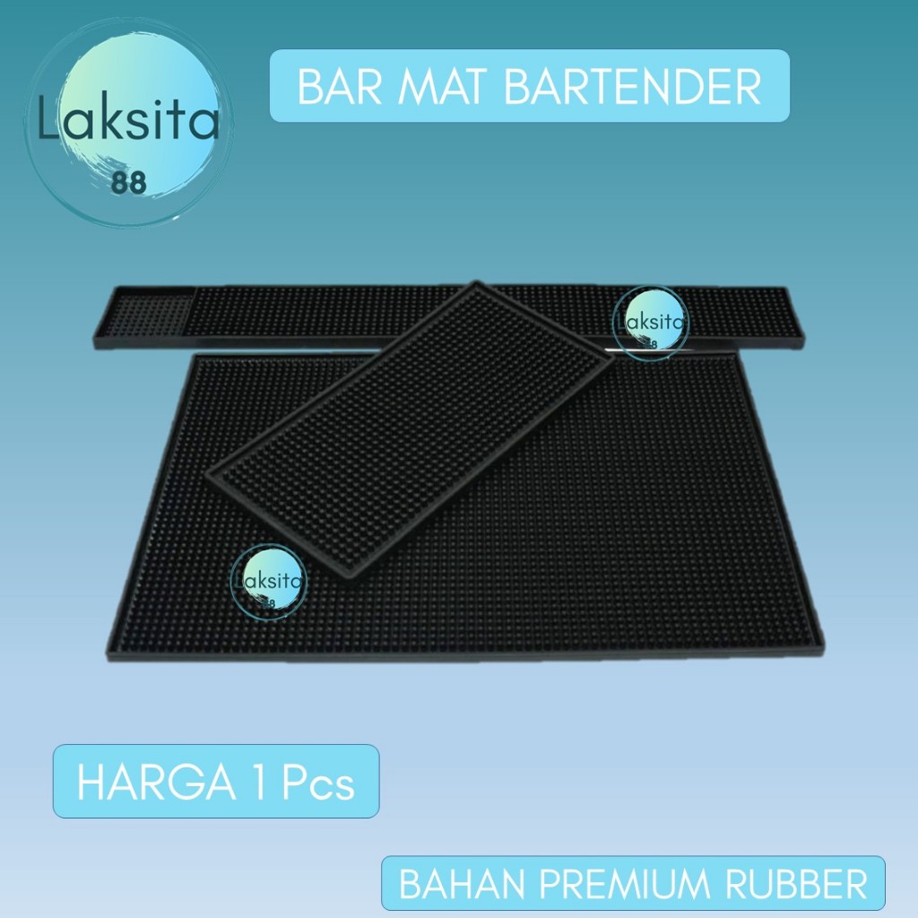 Jual Bar Mat Bartender Rubber Bar Spill Mat Tatakan Gelas Rubber Anti