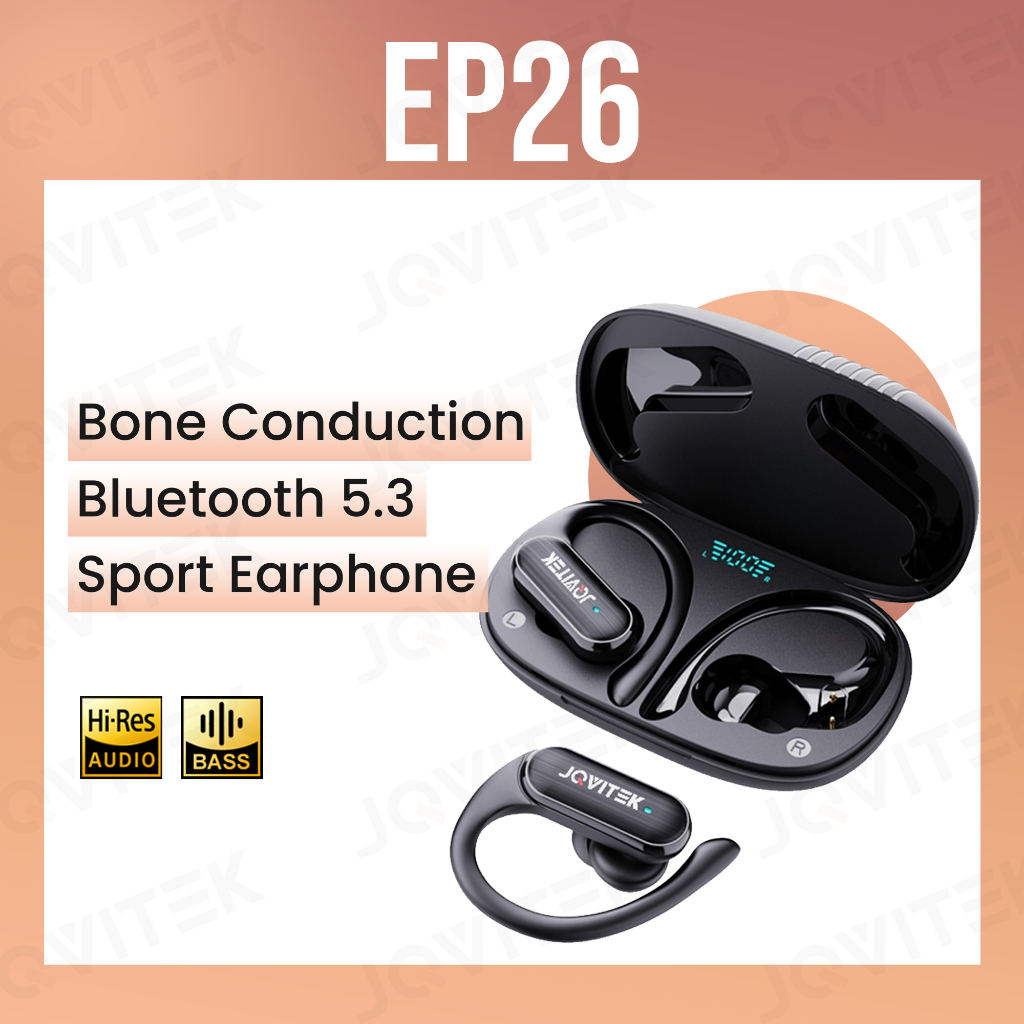 Jual Jovitech Over Ear Bone Conduction Earphone Bluetooth Tws Hifi True Wireless Stereo Earbuds