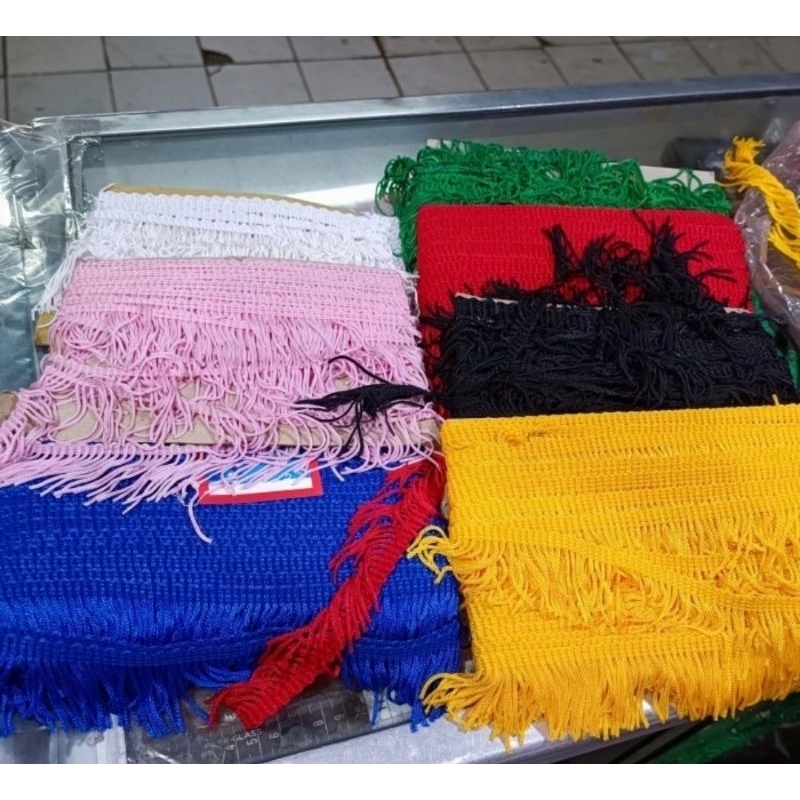 Jual rumbai bendera meteran warna warni putih merah hijau hitam kuning ...