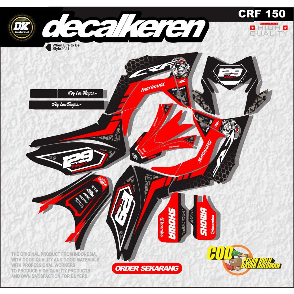 Jual Decal Stiker Crf L Klx Wr Dtx Full Body Keren Bisa Custom Desain Shopee Indonesia