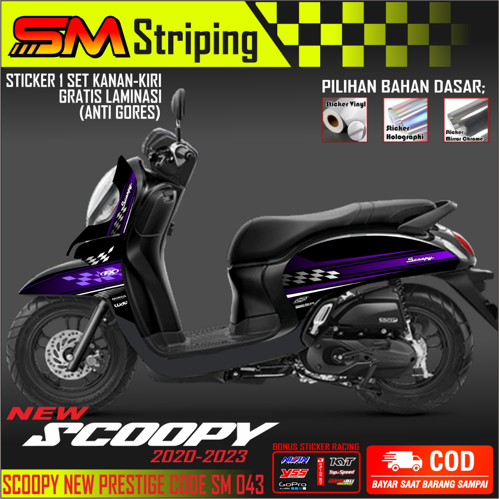 Jual STRIPING SCOOPY NEW 2020-2023 PRESTIGE STICKER SCOOPY STIKER ...