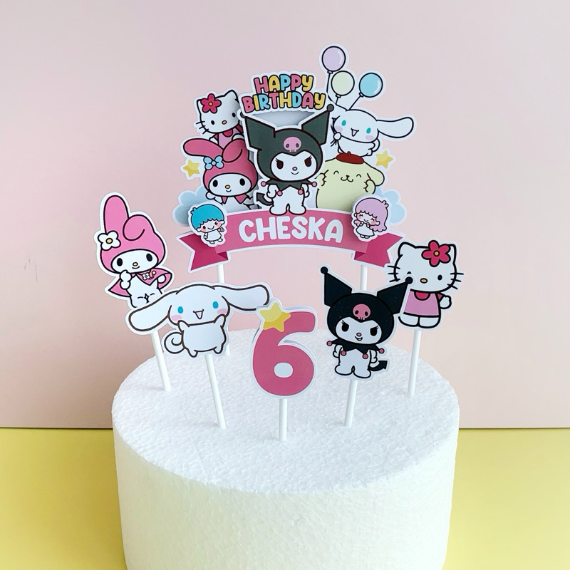 Jual Cake Topper 3D Karakter Sanrio Cinnamoroll Hello Kitty Kurumi