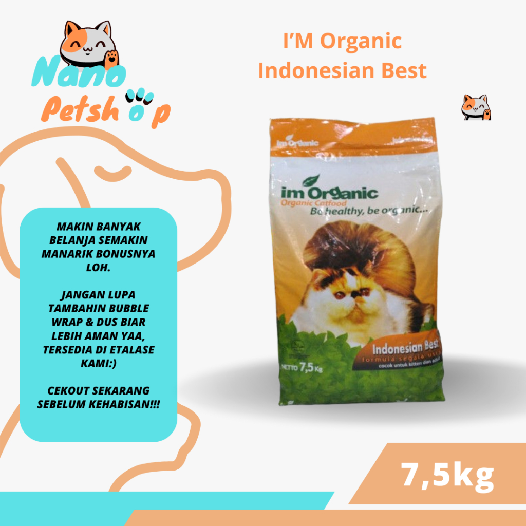 Jual Makanan Kucing Imo Best 7.5kg Im Organic Best 7.5kg