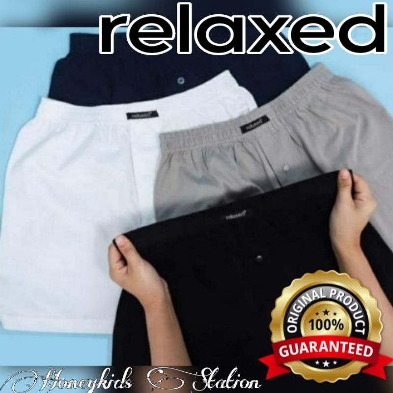 Jual RELAXED Unisex Celana Boxer Katun Premium Original | Shopee Indonesia